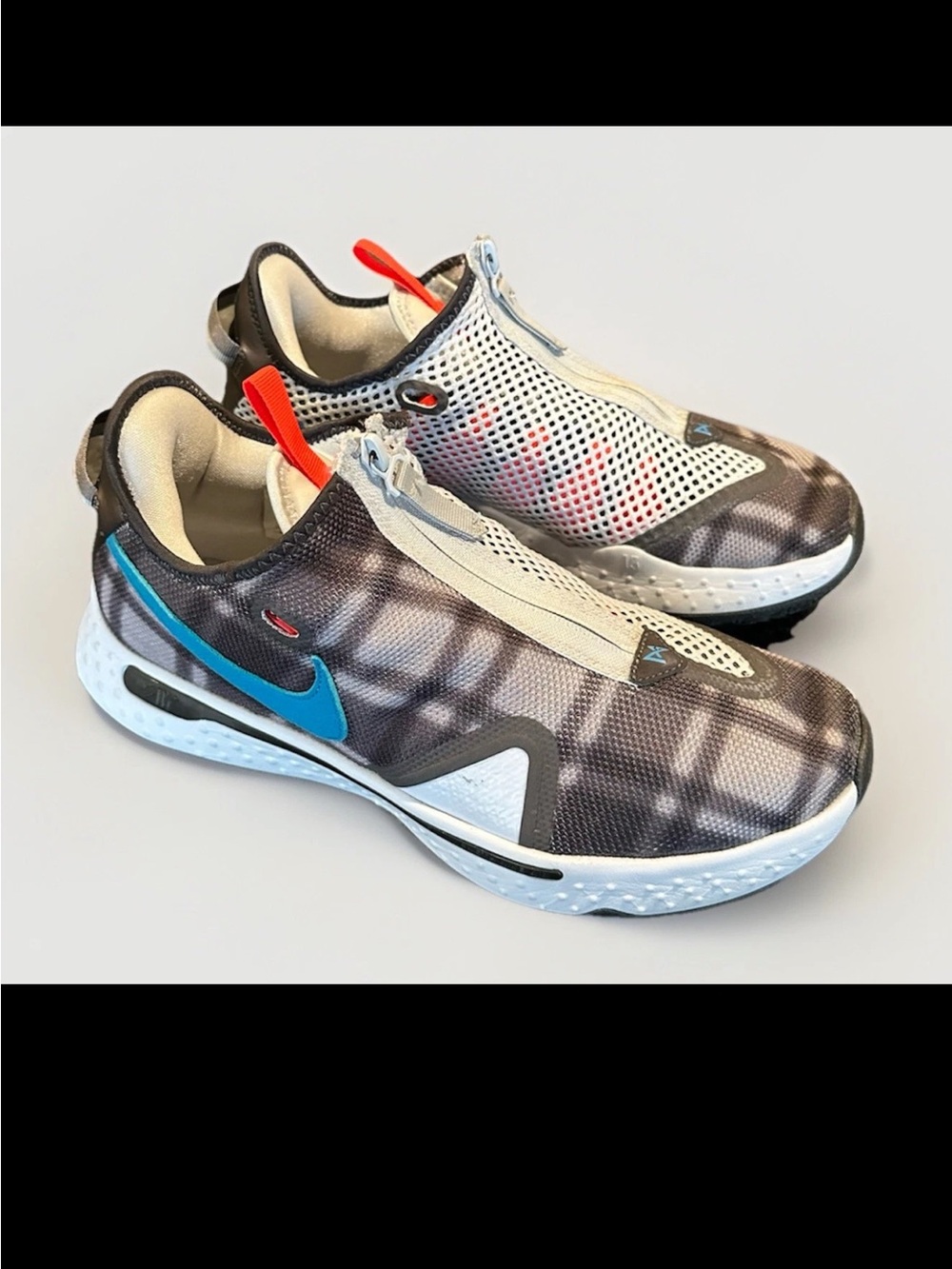 Nike Mens Paul George PG 4 Plaid Basketball Shoes Sneakers Size 10.5